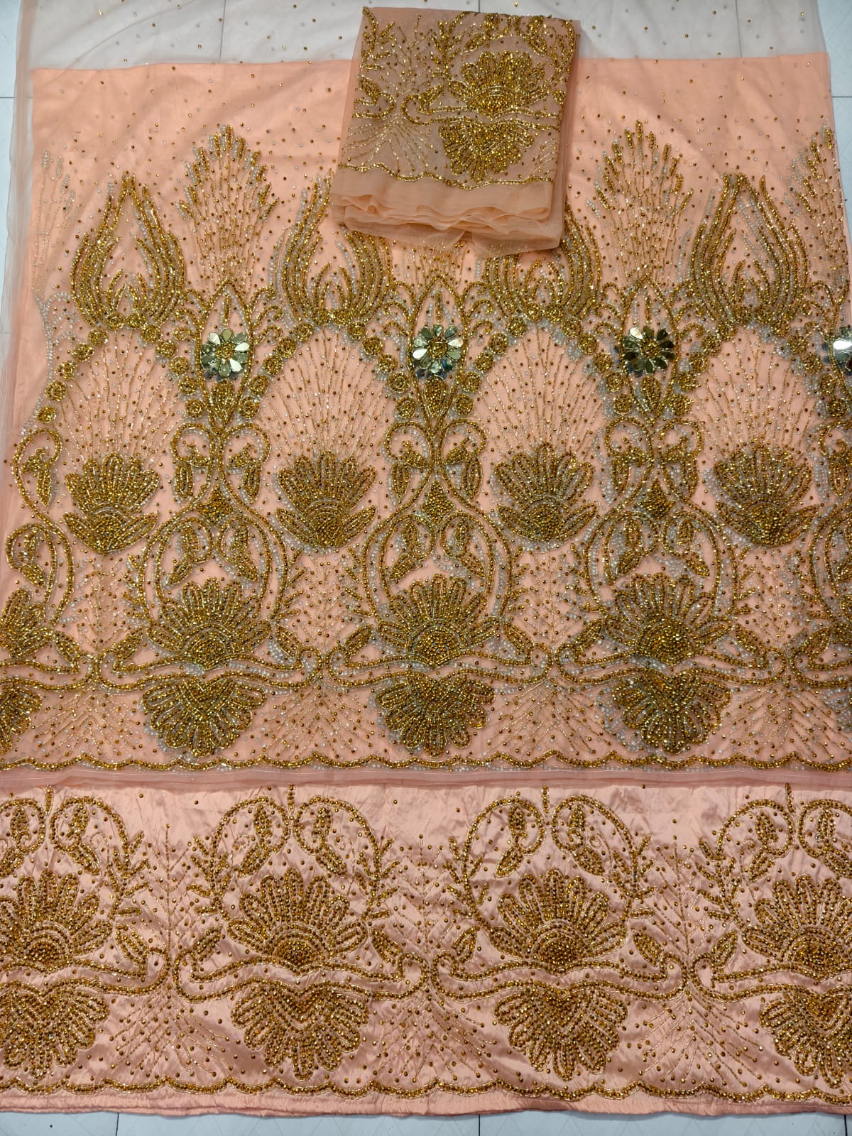 Nigerian Beaded George Fabric