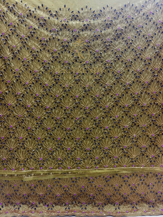 Heavily Beaded Designer George Wrapper Set