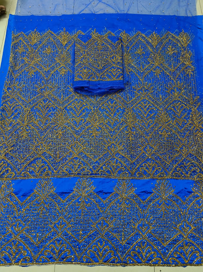 Heavily Beaded Designer George Wrapper set