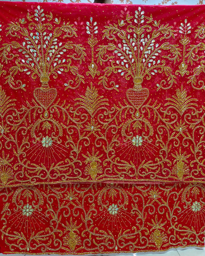 Heavily Beaded Designer George Wrapper Set