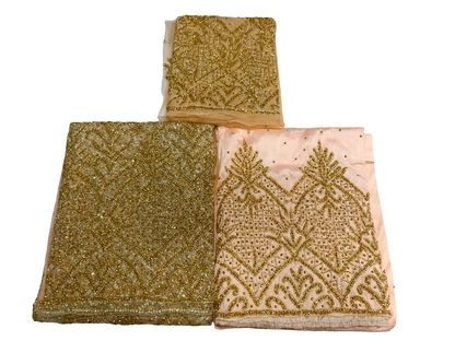 Heavily Beaded Designer George Wrapper set