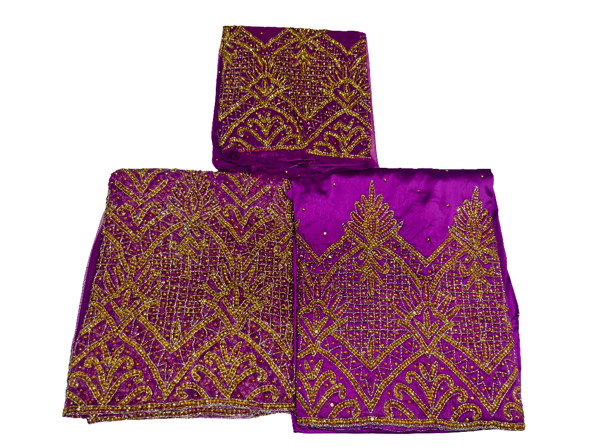 Heavily Beaded Designer George Wrapper set