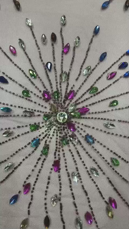 High Quality Designer Rhinestone Lace Fabric