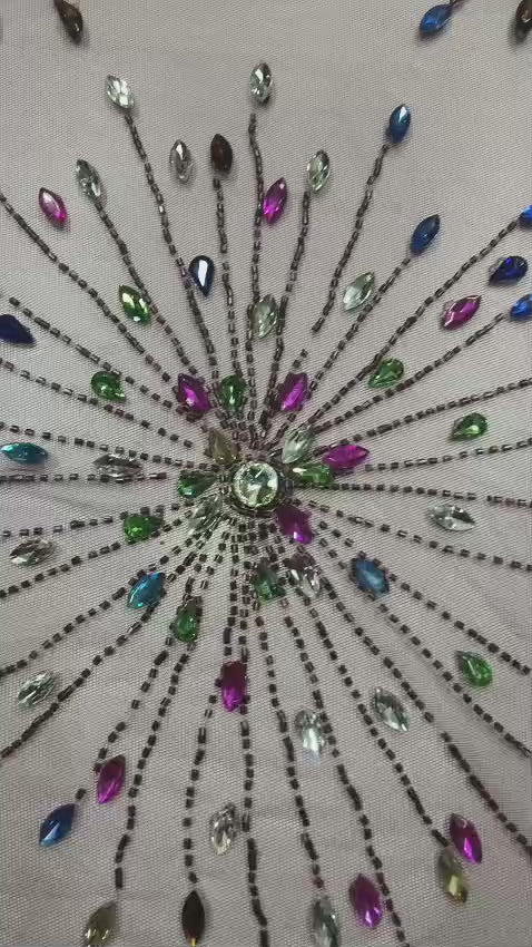 High Quality Designer Rhinestone Lace Fabric