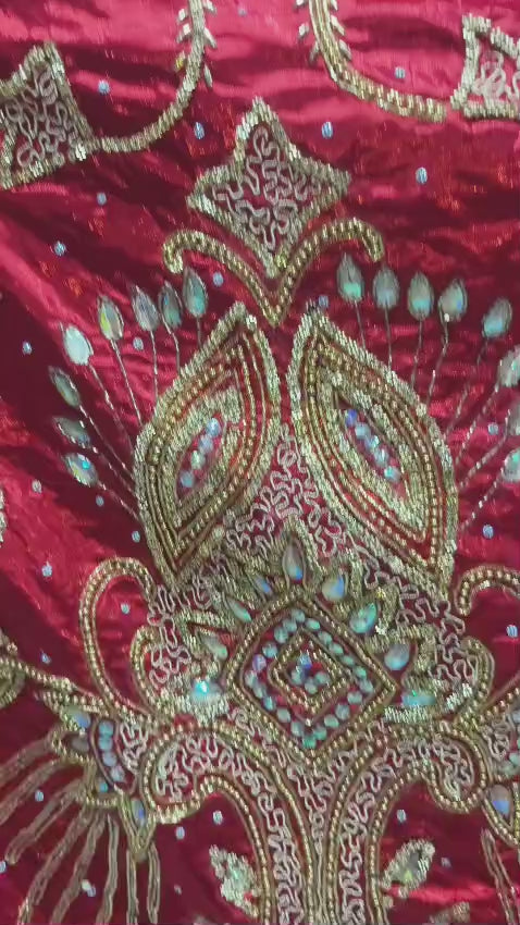 Heavily Beaded matallic George wrapper set