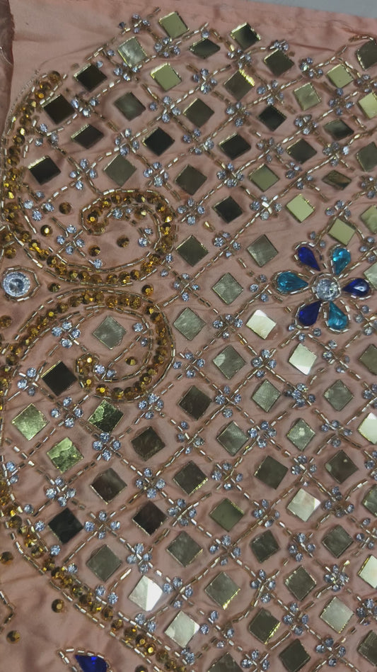 Heavily Beaded Designer George Wrapper Set