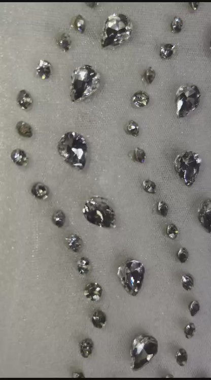 Rhinestone Lace Fabric