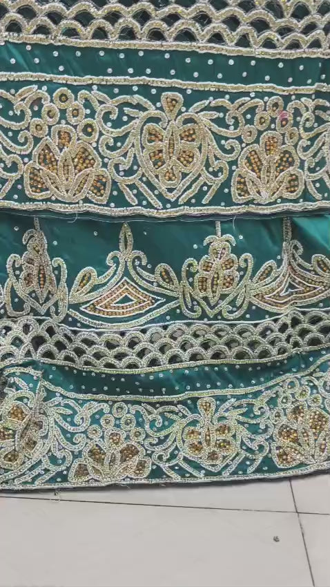 Heavily Beaded George Wrapper Fabric