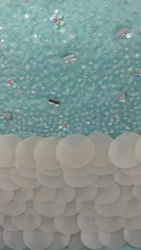 Heavily Beaded Designer George Wrapper Set