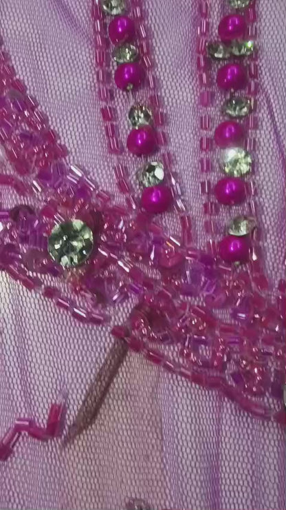 High Quality Designer Rhinestone Lace Fabric