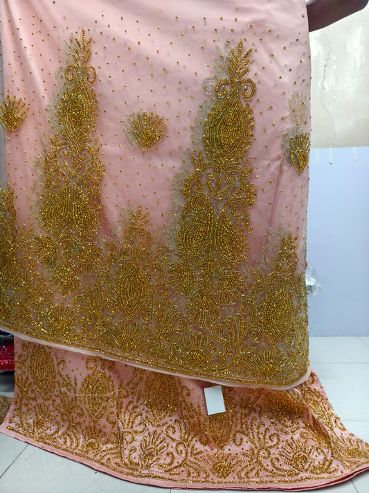 Heavily Beaded designer george wrapper set
