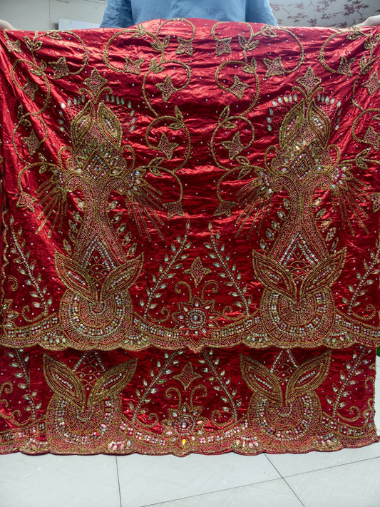 Heavily Beaded matallic George wrapper set