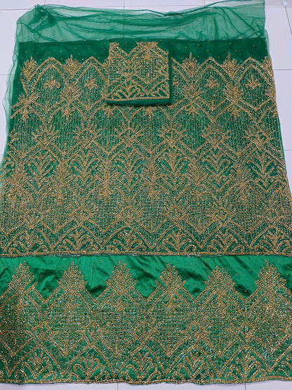 Heavily Beaded Designer George Wrapper set