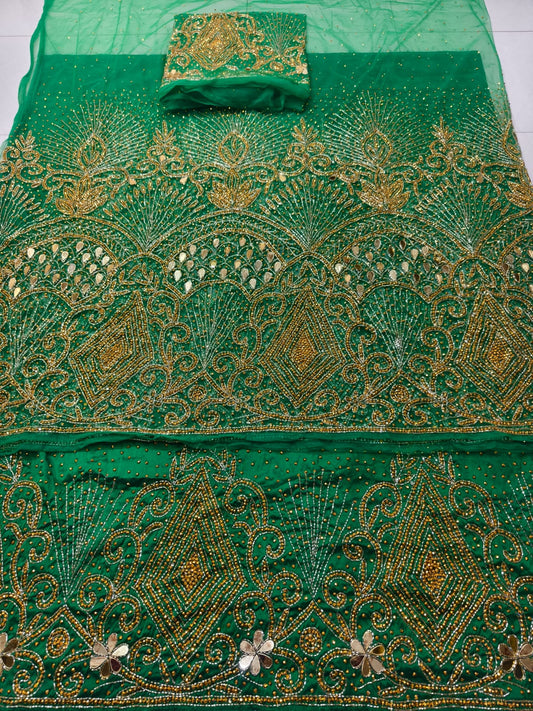 Heavily Beaded designer george wrapper set