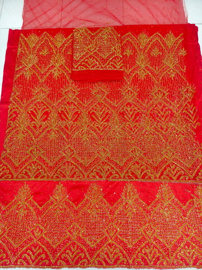 Heavily Beaded Designer George Wrapper set