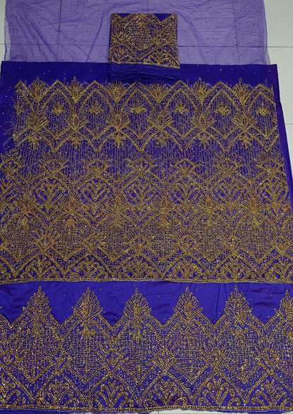 Heavily Beaded Designer George Wrapper set