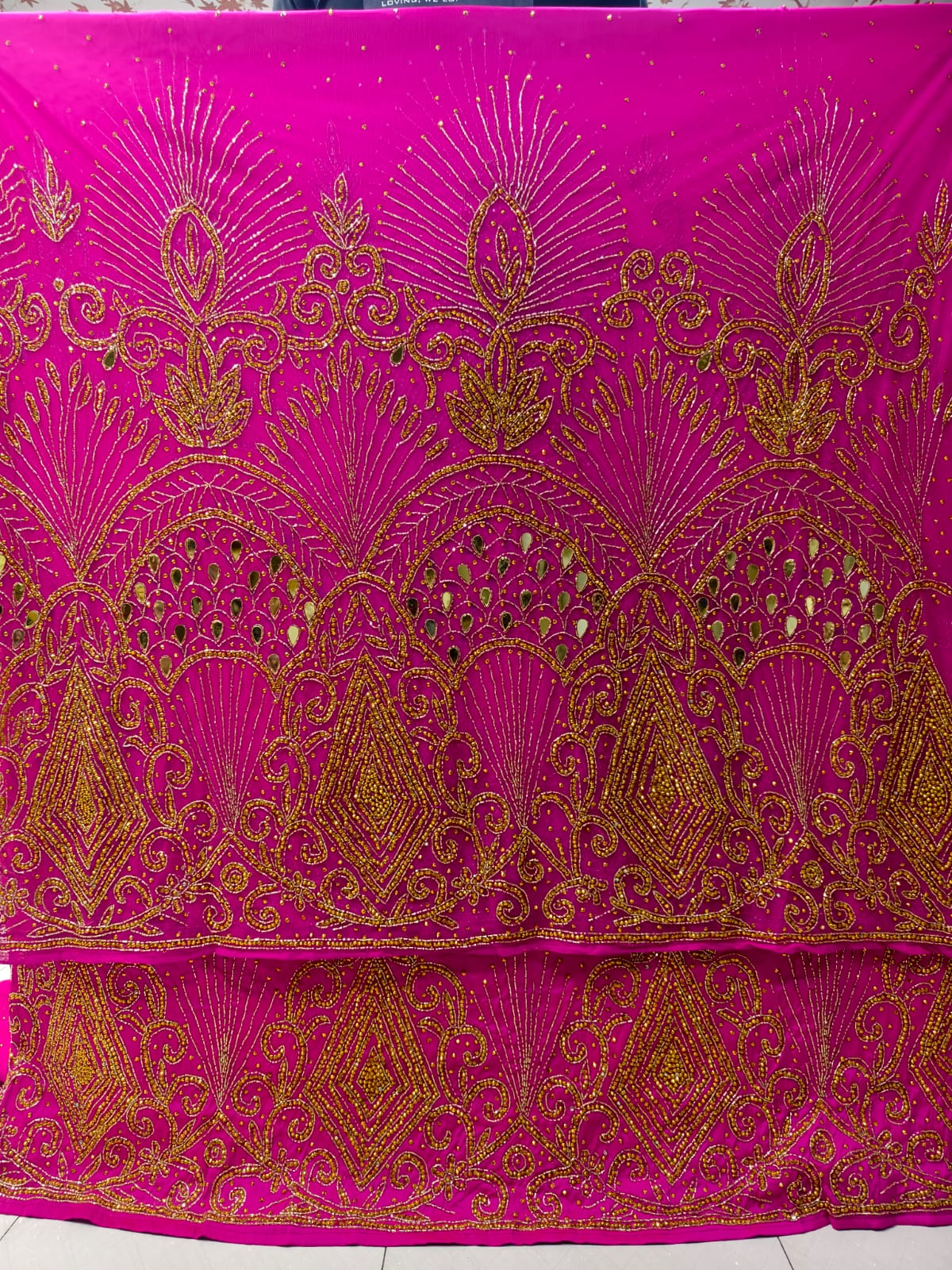 Heavily Beaded designer george wrapper set